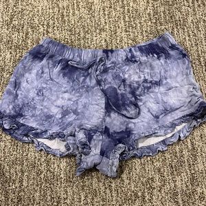 American threads tie-dye purple comfy shorts